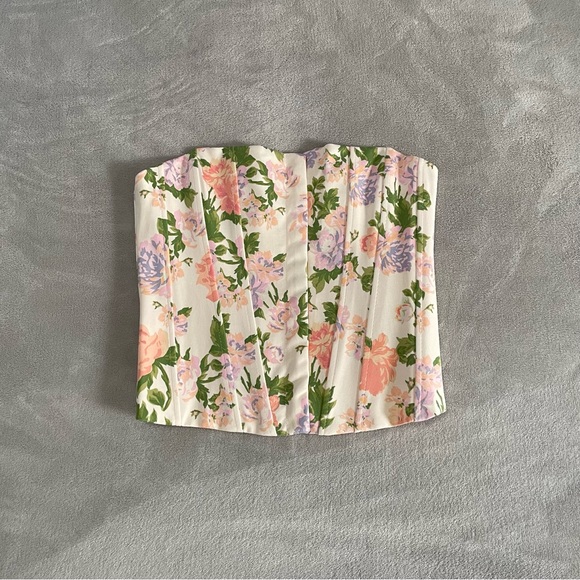 Zara Tops Zara Floral Corset Top Poshmark